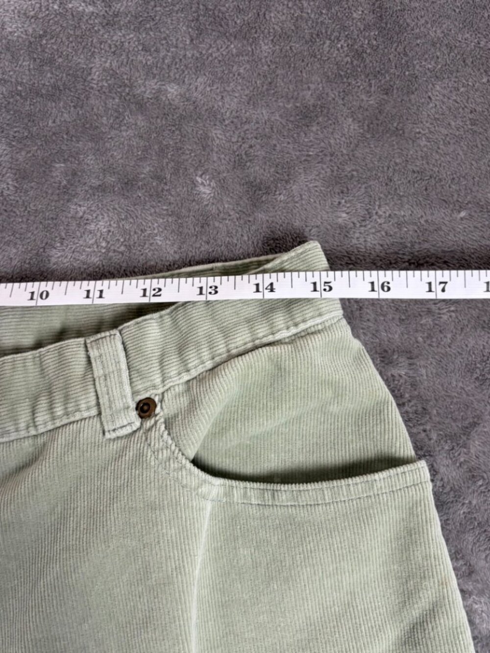 Charter Club Corduroy Pants Women's 10 Green Laura Fit Normcore Retro Academia - Picture 4 of 8